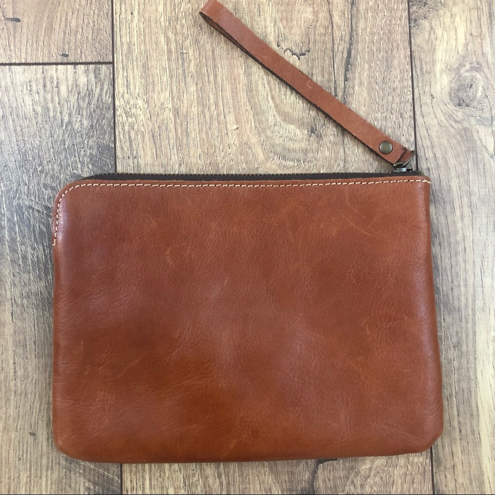 SOLD Patricia Nash Large Tooled Leather Wristlet Clutch - Picture 3 of 6